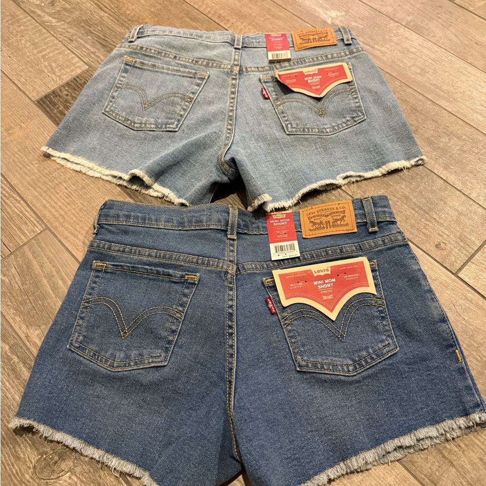 2 Pairs Girls Size 16 Levi's Shorts NWT